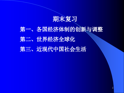 人教高一必修二历史期末复习ppt课件