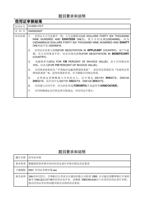 世格_信用证审核