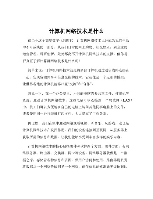 计算机网络技术是什么