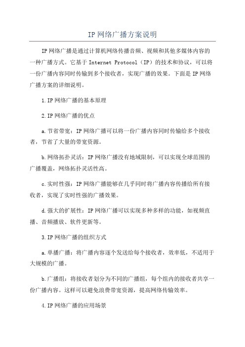 IP网络广播方案说明