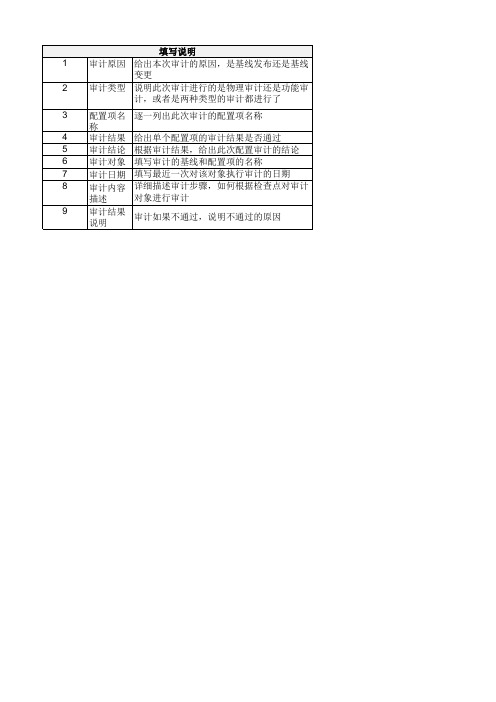 软件项目-配置审计报告-模板