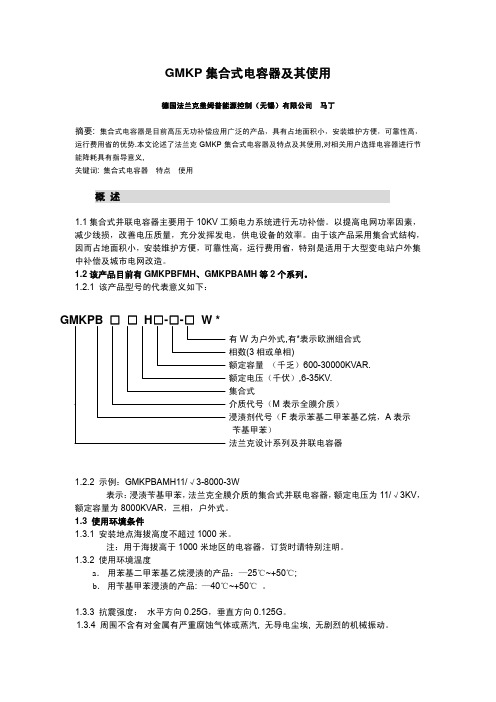 GMKP集合式电容器