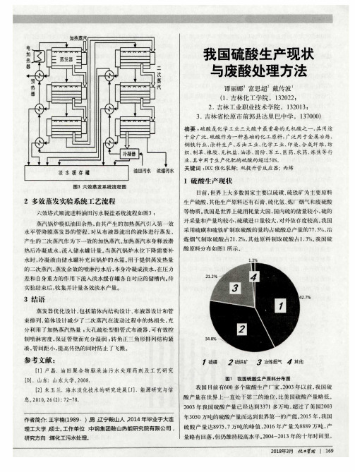 我国硫酸生产现状与废酸处理方法