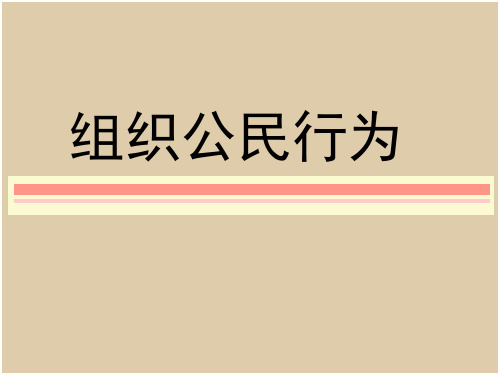 组织公民行为