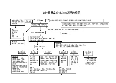 高淳县霍乱疫情应急处理流程图