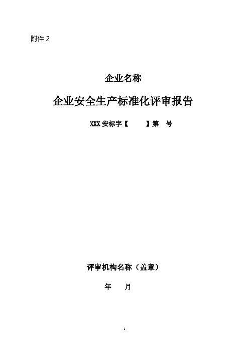 辽宁省工贸行业企业安全生产标准化评审报告