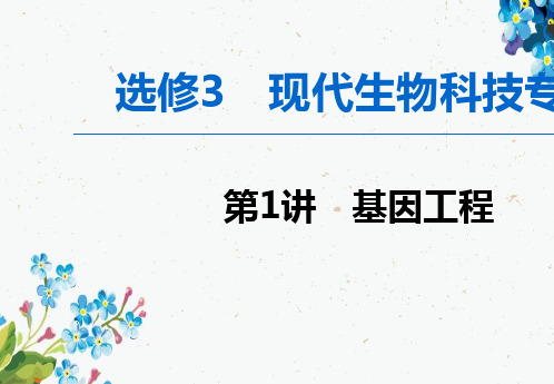 2020版高考生物一轮复习第1讲基因工程课件苏教版选修3