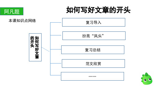 如何写好文章的开头PPT课件