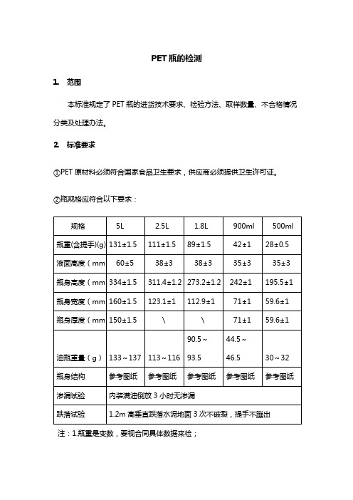 PET瓶的检测