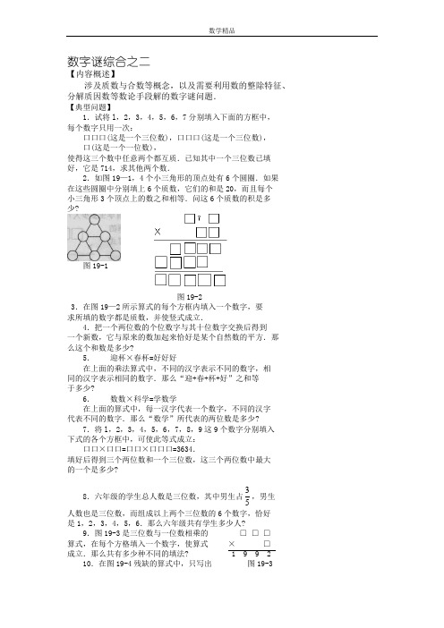 奥数：小学奥数系列：19五年级下学期 (2)