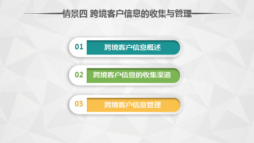 情景四 跨境客户信息的收集与管理