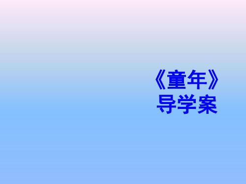 2017童年导学案