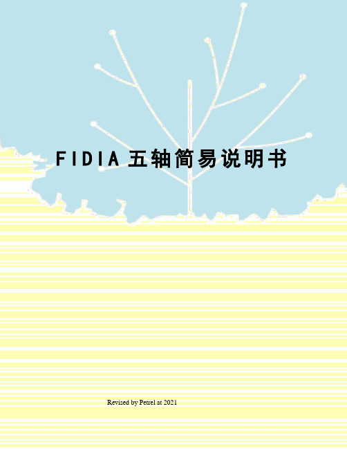 FIDIA五轴简易说明书