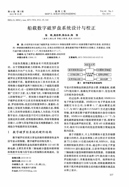 船载数字磁罗盘系统设计与校正