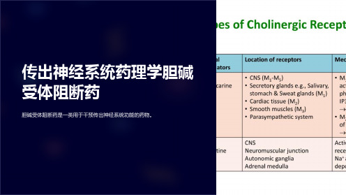 传出神经系统药理学胆碱受体阻断药