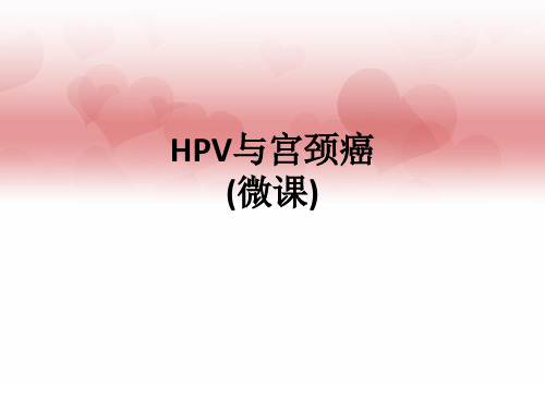 HPV与宫颈癌(微课)ppt课件