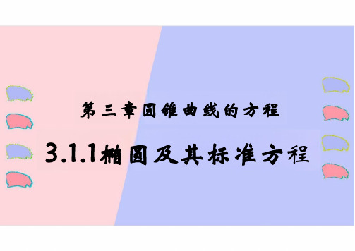 椭圆及其标准方程ppt课件