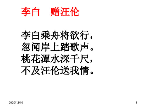 离别酬唱诗鉴赏PPT教学课件