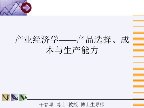 产业经济学——产品选择、成本与生产能力