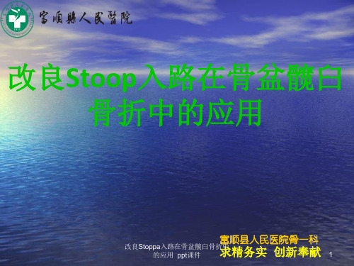 改良Stoppa入路在骨盆髋臼骨折中的应用 ppt课件