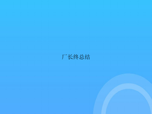 [优选文档]厂长终总结PPT