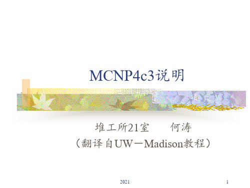 MCNP使用说明--经典版PPT课件