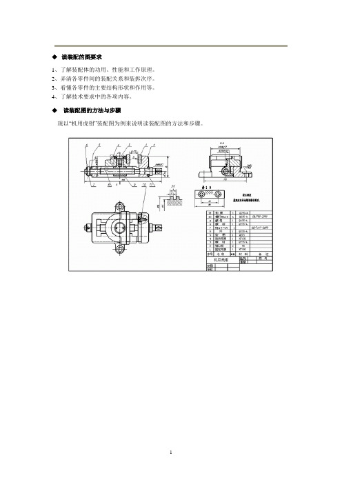 机用虎钳资料综合读图