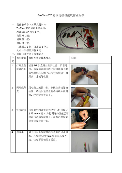 Profibus-DP总线连接器接线作业标准