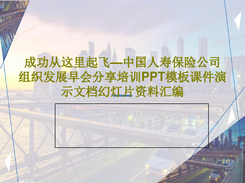 成功从这里起飞—中国人寿保险公司组织发展早会分享培训PPT模板课件演示文档幻灯片资料汇编28页PPT