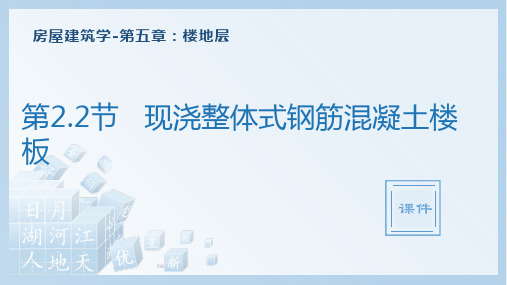 《房屋建筑学》第五章-楼地层-现浇整体式钢筋混凝土楼板-单向板和双向板-PPT视频动画课件