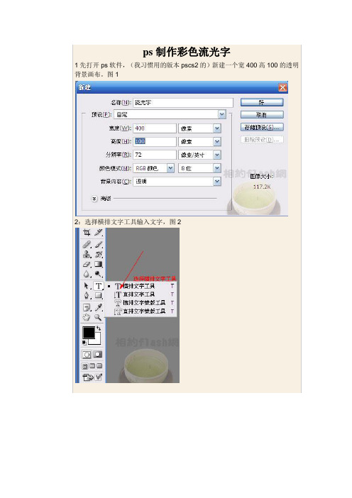 ps制作彩色流光字