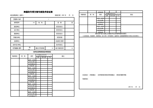 深基坑专家论证表