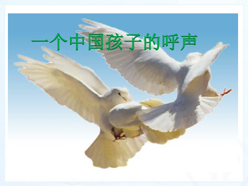 人教版四年级语文下册15、一个中国孩子的呼声