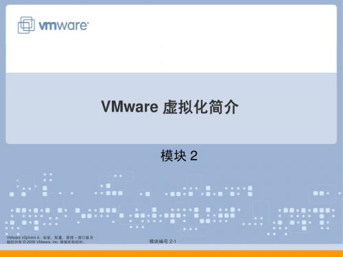 vmware 培训教材2_VirtualizationIntro