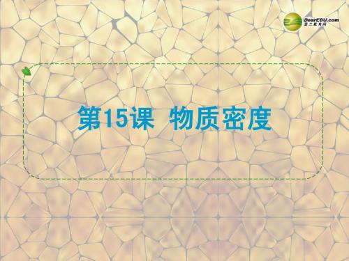 浙江省苍南县括山学校中考物理 物质密度复习课件 新人教版