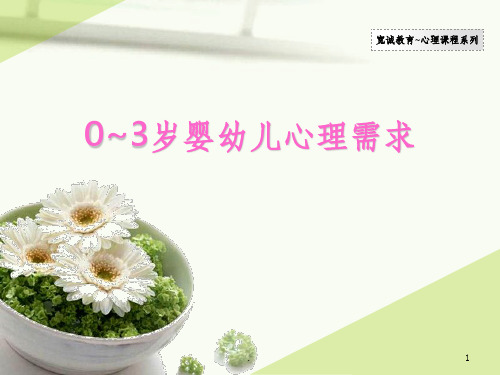 0-3岁婴幼儿心理需求ppt课件