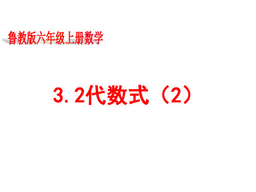 数学上册课件：3.2代数式(2) (共12张PPT)