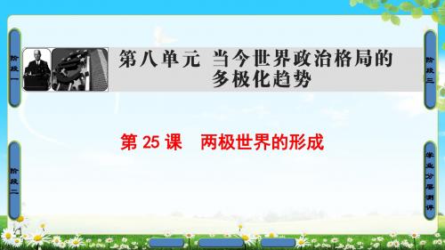 2018年人教版历史必修1  第8单元 第25课 两极世界的形成