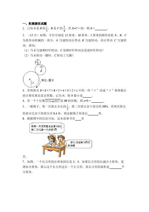 20XX【精选】小学六年级奥数30及答案图文百度文库