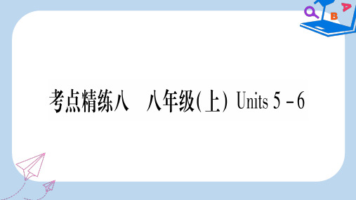 2019-2020版中考英语复习 第一篇 教材系统复习 考点精练八 八上 Units 5-6实用课件