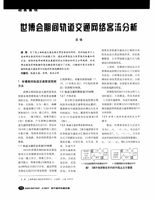 世博会期间轨道交通网络客流分析