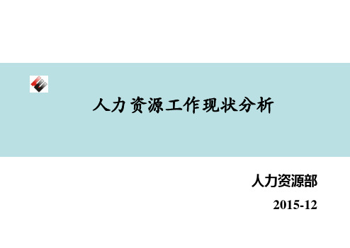 人力资源工作现状分析精品PPT课件