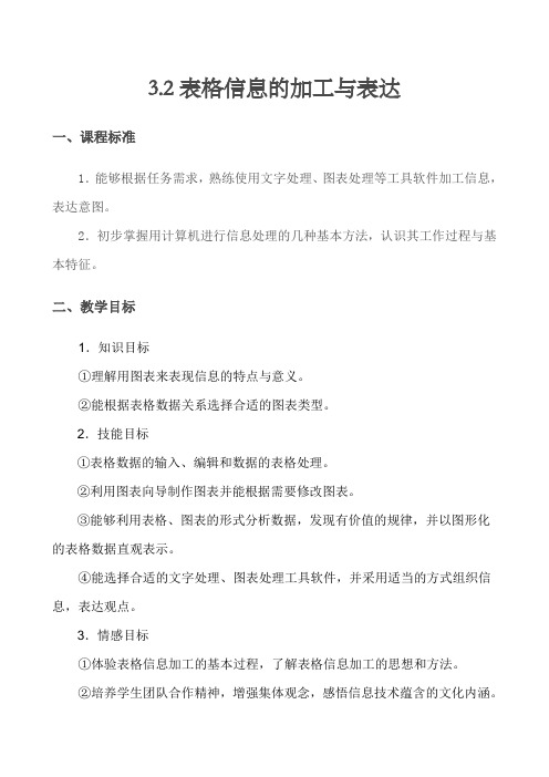 高中信息技术必修教案-3.2.3 利用数值计算分析数据2-粤教版