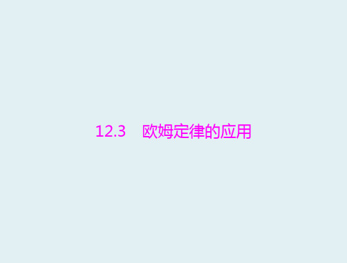粤教沪科初中物理九上《14.3 欧姆定律的应用》PPT课件 (2)(1)