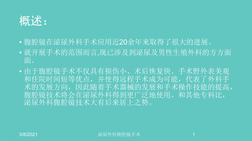 泌尿外科腹腔镜手术培训课件