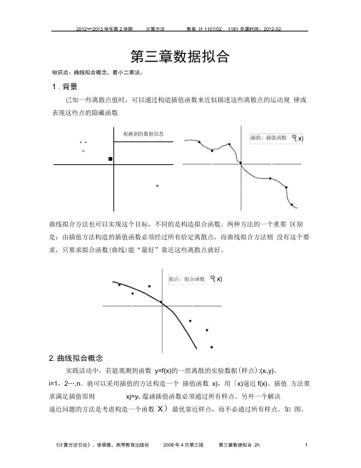 计算方法离散数据曲线拟合