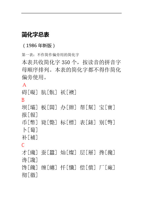 繁简字对照表常用字