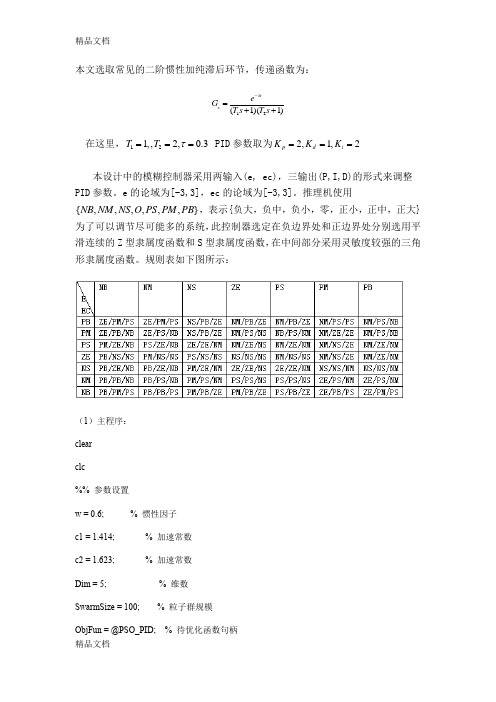 粒子群算法优化模糊pid知识讲解