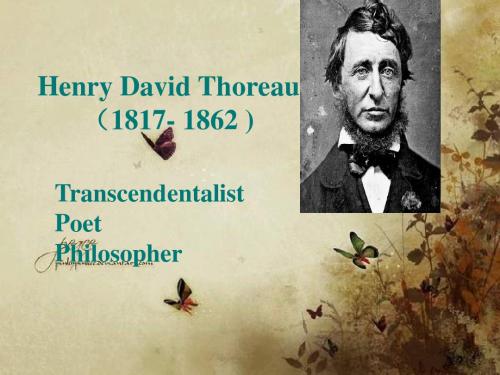 Henry David Thoreau1