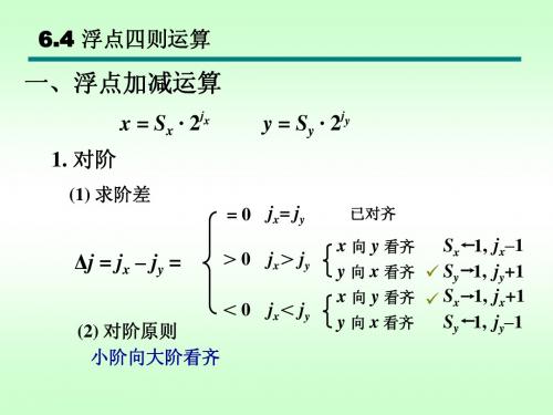 计算机组成原理第6章_4运算方法